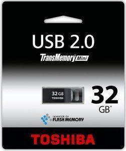 TOSHIBA TRANSMEMORY MINI SURUGA 32GB USB2.0 FLASH DRIVE BLACK