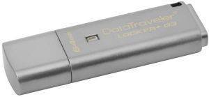 KINGSTON DTLPG3/64GB DATATRAVELER LOCKER+ G3 64GB USB3.0 FLASH DRIVE