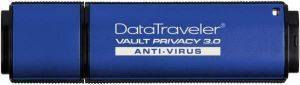 KINGSTON DTVP30AV/8GB DATATRAVELER VAULT PRIVACY 3.0 ANTI-VIRUS 8GB USB3.0