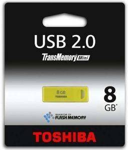 TOSHIBA TRANSMEMORY MINI 8GB USB2.0 FLASH DRIVE YELLOW