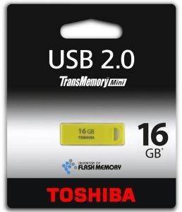 TOSHIBA TRANSMEMORY MINI 16GB USB2.0 FLASH DRIVE YELLOW