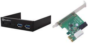 SILVERSTONE EC03B-P PCI-E CARD FOR USB3.0 FRONT PANEL BLACK