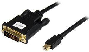 STARTECH MINI DISPLAYPORT TO DVI CONVERTER CABLE M/M 1.8M BLACK STARTECH MINI DISPLAYPORT TO DVI CONVERTER CABLE M/M 1.8M BLACK