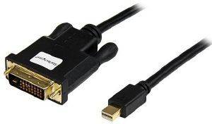 STARTECH MINI DISPLAYPORT TO DVI CONVERTER CABLE M/M 1.8M BLACK