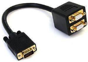 STARTECH VGA TO 2X VGA VIDEO SPLITTER CABLE M/F BLACK