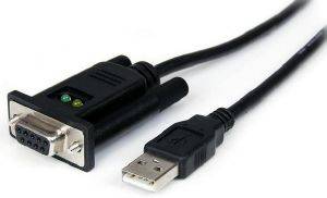 STARTECH 1 PORT USB TO NULL MODEM RS232 DB9 SERIAL DCE ADAPTER CABLE WITH FTDI