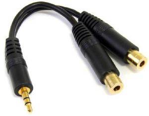 STARTECH STEREO SPLITTER CABLE 3.5MM MALE TO 2X 3.5MM FEMALE
