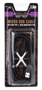 NATEC NKA-0428 MICRO USB2.0 CABLE AM-MBM5P 1.8M BLACK NATEC NKA-0428 MICRO USB2.0 CABLE AM-MBM5P 1.8M BLACK
