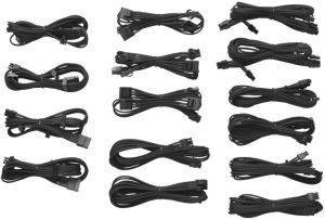 CORSAIR PROFESSIONAL INDIVIDUALLY SLEEVED DC CABLE KIT TYPE 3 (GENERATION 2) BLACK