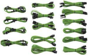 CORSAIR PROFESSIONAL INDIVIDUALLY SLEEVED DC CABLE KIT TYPE 3 (GENERATION 2) GREEN