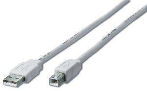 EQUIP 128652 USB 2.0 CONNECTION CABLE A-B 4.5M M/M SILVER