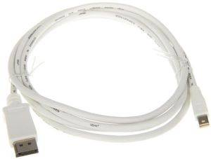 INLINE CABLE MINI DISPLAYPORT TO DISPLAYPORT 2M WHITE INLINE CABLE MINI DISPLAYPORT TO DISPLAYPORT 2M WHITE
