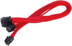 SILVERSTONE PP07-EPS8R 8-PIN EPS TO 4+4-PIN ATX/EPS 300MM RED SILVERSTONE PP07-EPS8R 8-PIN EPS TO 4+4-PIN ATX/EPS 300MM RED