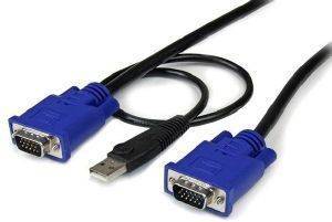 STARTECH ULTRA THIN USB VGA 2-IN-1 KVM CABLE 3M