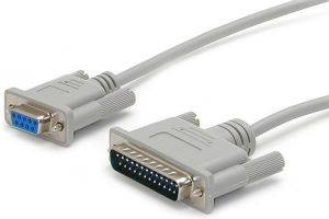 STARTECH CROSS WIRED DB9 TO DB25 SERIAL NULL MODEM CABLE F/M 3M