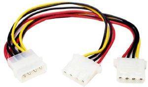 STARTECH LP4 TO 2X LP4 POWER Y SPLITTER CABLE M/F STARTECH LP4 TO 2X LP4 POWER Y SPLITTER CABLE M/F