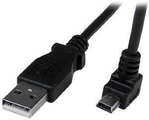 STARTECH MINI USB CABLE - A TO DOWN ANGLE MINI B 0.5M BLACK