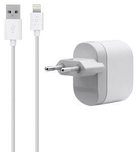 BELKIN F8J100VF04-WHT USB LIGHTNING AC CHARGER 2.1A 10W WHITE