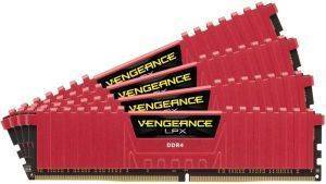 CORSAIR CMK16GX4M4A2800C16R VENGEANCE LPX RED 16GB (4X4GB) DDR4 2800MHZ QUAD CHANNEL KIT