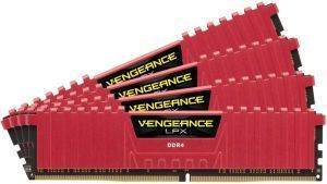 CORSAIR CMK16GX4M4A2800C16R VENGEANCE LPX RED 16GB (4X4GB) DDR4 2800MHZ QUAD CHANNEL KIT CORSAIR CMK16GX4M4A2800C16R VENGEANCE LPX RED 16GB (4X4GB) DDR4 2800MHZ QUAD CHANNEL KIT