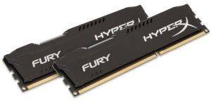 KINGSTON HX316C10FBK2/16 16GB (2X8GB) DDR3 1600MHZ HYPERX FURY BLACK SERIES DUAL CHANNEL KIT