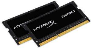 KINGSTON HX321LS11IBK2/16 16GB (2X8GB) SO-DIMM DDR3L CL11 HYPERX IMPACT BLACK DUAL CHANNEL KIT