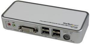 STARTECH 2 PORT USB DVI KVM SWITCH WITH AUDIO AND CABLES