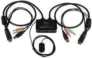 STARTECH 2-PORT USB HDMI CABLE KVM SWITCH W/ AUDIO & REMOTE SWITCH USB POWERED