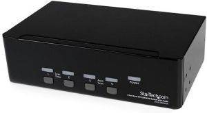 STARTECH 4-PORT DUAL DVI USB KVM SWITCH WITH AUDIO & USB 2.0 HUB