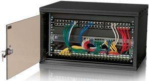 EQUIP 991012 19\'\' BOX FLAT PACK WALL MOUNTED RACK 12U BLACK