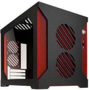 PARVUM SYSTEMS S2.0 MICRO-ATX CASE BLACK/RED