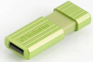 VERBATIM 49070 PINSTRIPE 16GB USB DRIVE EUCALYPTUS GREEN