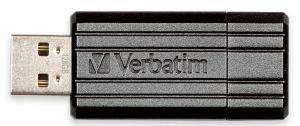 VERBATIM 49071 PINSTRIPE 128GB USB DRIVE BLACK