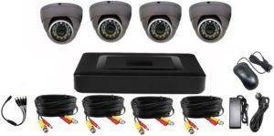 VANDSEC VK-A1104HDS70 DVR KIT WITH 4 VANDALPROOF IR DOME CAMERAS