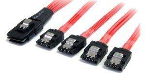 STARTECH SERIAL ATTACHED SCSI SAS CABLE - SFF-8087 TO 4X LATCHING SATA 50CM