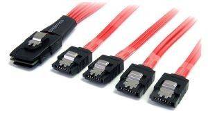 STARTECH 1M SERIAL ATTACHED SCSI SAS CABLE - SFF-8087 TO 4X LATCHING SATA