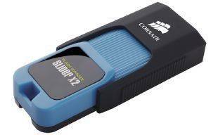 CORSAIR CMFSL3X2-128GB FLASH VOYAGER SLIDER X2 128GB USB3.0 FLASH DRIVE BLUE HOUSING