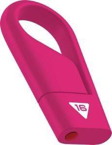 EMTEC HOOK 16GB D200 USB2.0 FLASH DRIVE PINK