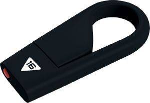 EMTEC HOOK 16GB D200 USB2.0 FLASH DRIVE BLACK