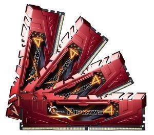 RAM G.SKILL F4-3000C15Q-16GRR 16GB (4X4GB) DDR4 3000MHZ RIPJAWS 4 RED QUAD CHANNEL KIT