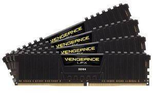 RAM CORSAIR CMK16GX4M4B3200C15 VENGEANCE LPX BLACK 16GB (4X4GB) DDR4 3200MHZ QUAD CHANNEL KIT