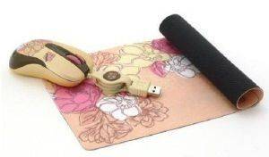 G-CUBE A4-GLMF-6127SU FLORAL FANTASY SUMMER RETRACTABLE G-LASER MOUSE + MOUSEPAD