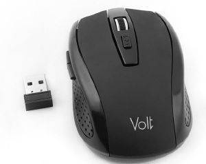 VOLT BASIC WIRELESS MOUSE BLACK 2.4GHZ - RUBBER COATED