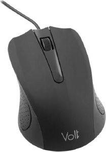VOLT BASIC WIRED USB OPTICAL MOUSE BLACK - RUBBER COATED VOLT BASIC WIRED USB OPTICAL MOUSE BLACK - RUBBER COATED