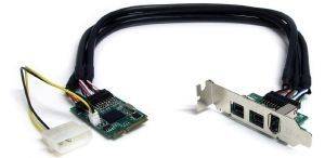 STARTECH 3-PORT 2B 1A 1394 MINI PCI EXPRESS FIREWIRE CARD ADAPTER