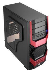 CASE AEROCOOL CYCLOPS MIDI-TOWER RED WINDOW