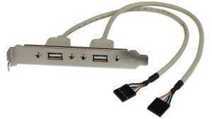 STARTECH 2-PORT USB A FEMALE SLOT PLATE ADAPTER