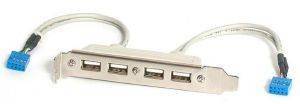 STARTECH 4-PORT USB A FEMALE SLOT PLATE ADAPTER STARTECH 4-PORT USB A FEMALE SLOT PLATE ADAPTER