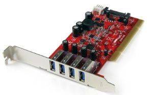 STARTECH 4 PORT PCI SUPERSPEED USB 3.0 ADAPTER CARD WITH SATA / SP4 POWER