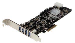 STARTECH 4 PORT QUAD BUS PCI EXPRESS SUPERSPEED USB 3.0 CARD ADAPTER WITH UASP,SATA/LP4 POWER